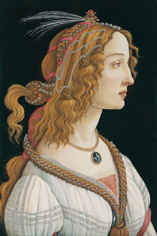 sandro_botticelli_-_idealized_portrait_of_a_lady_portrait_of_simonetta_vespucci_as_nymph_-_google_art_project